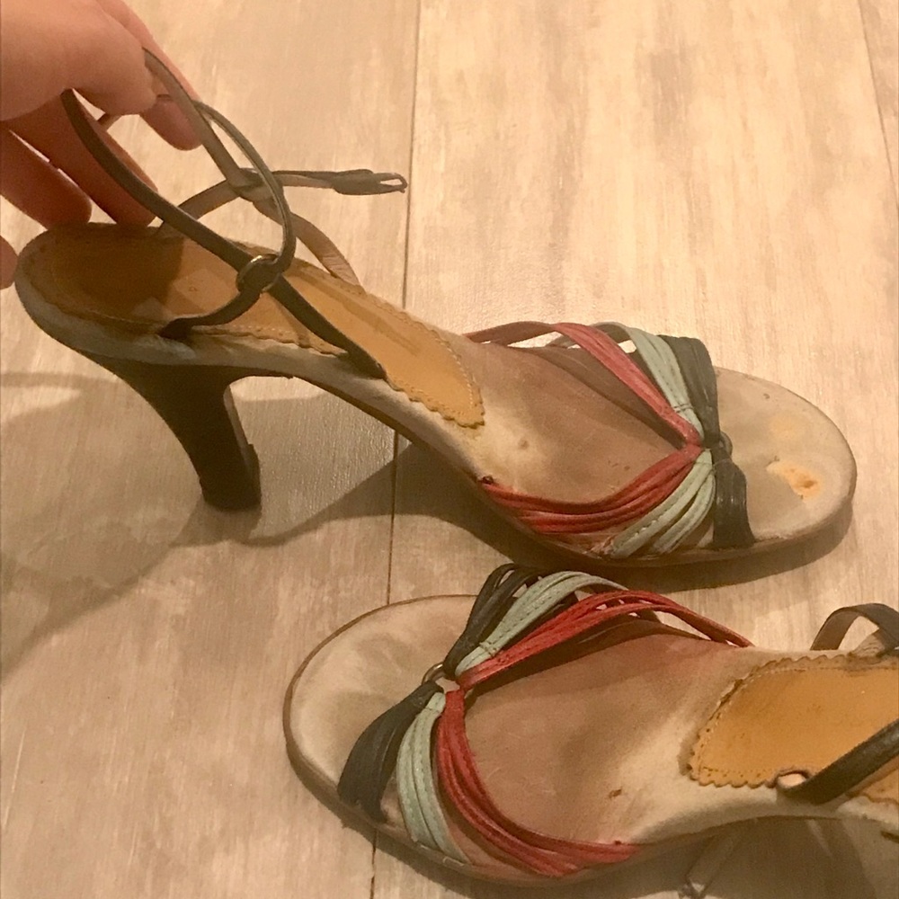 MARC JACOBS VINTAGE 90’s strappy sandals red blue y2k